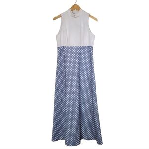 VINTAGE Polka-dot Maxi Dress